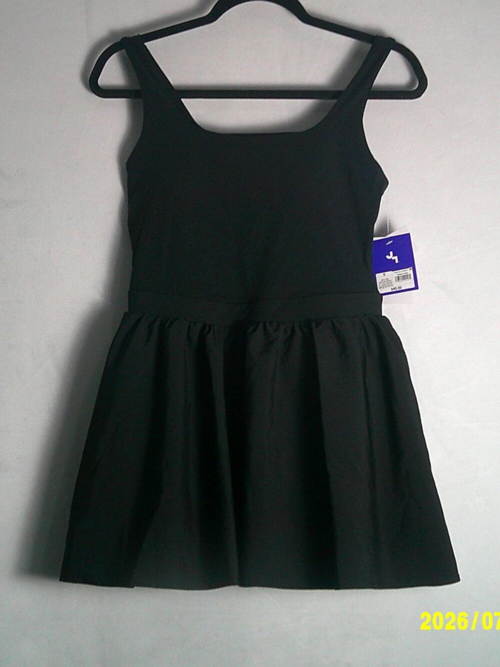 NWOT Sz S JoyLab Game Day Activewear Athletic Black Dress Built-in Shorts